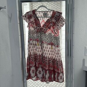 Bell pink paisley mini dress. Size XL